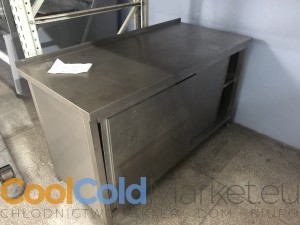 UŻYWANY Stół nierdzewny 1500mm Igloo+szafka drzwi przesuwne