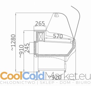 Ruchoma przegroda z plexi MAWI  do lady model WCHGNN /0.9